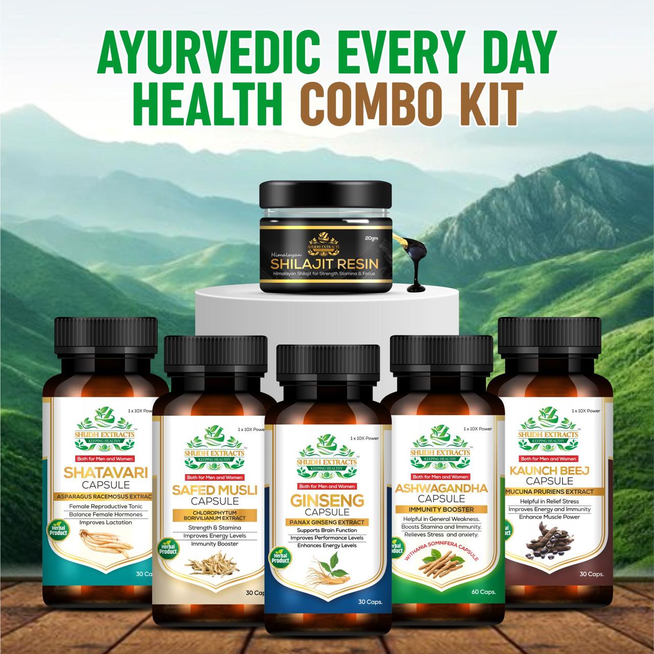 Ayurvedic Every Day Health Combo Kit - Complete Wellness for Men and Women - Image 2